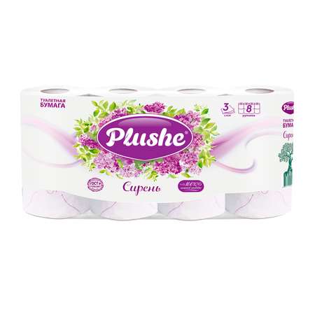 Туалетная бумага PLUSHE 8 шт.