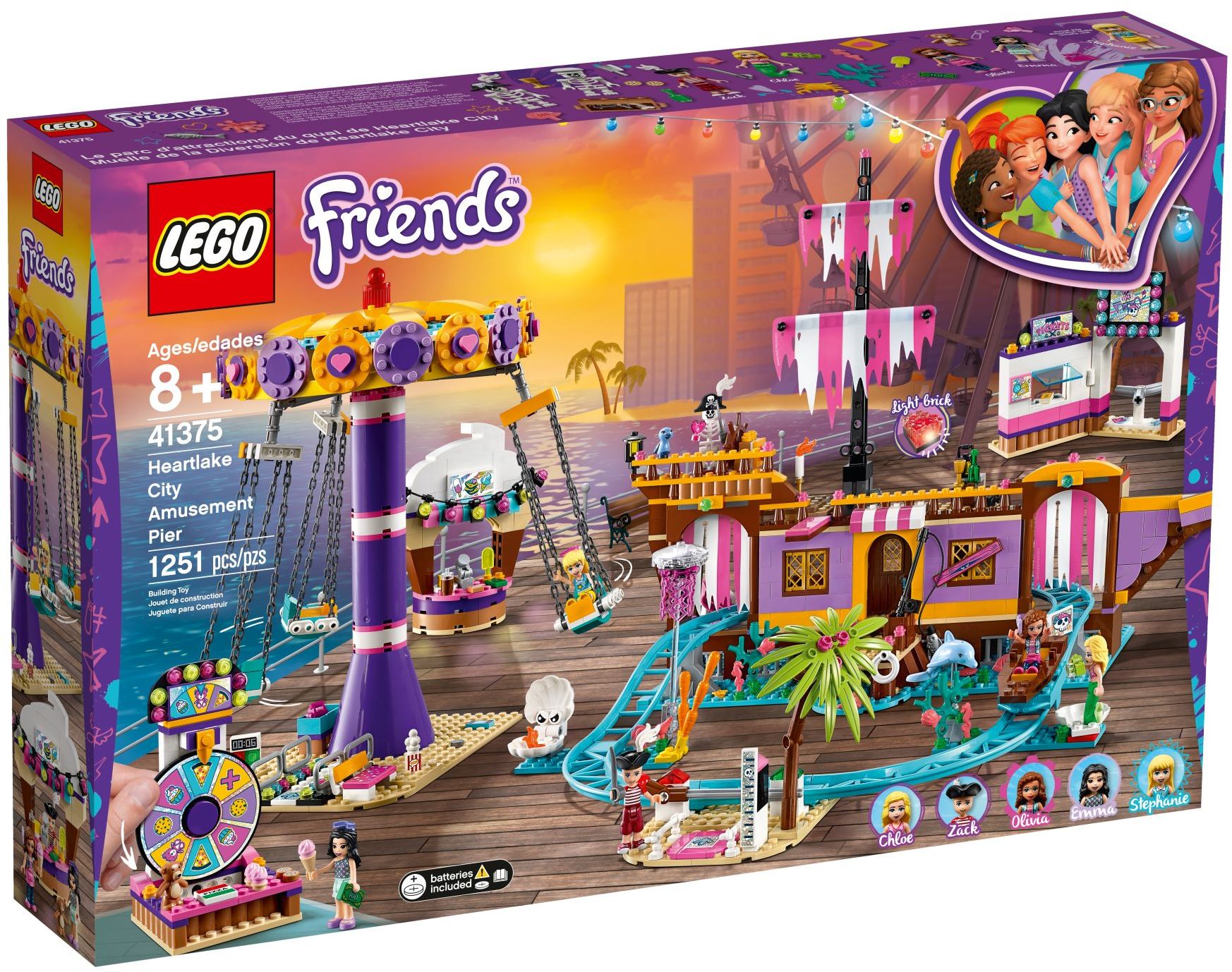 Изображение товара LEGO Friends Прибрежный парк развлечений 1251 деталей пираты и аттракционы