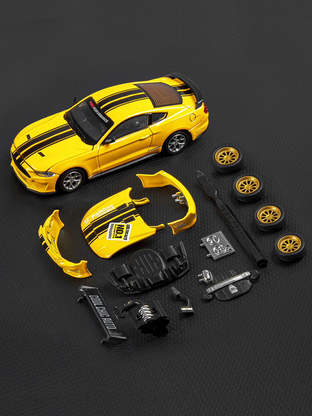 Автомобиль АВТОпанорама Ford Mustang Сборная модель 1:42 JB1251725 - фото 32