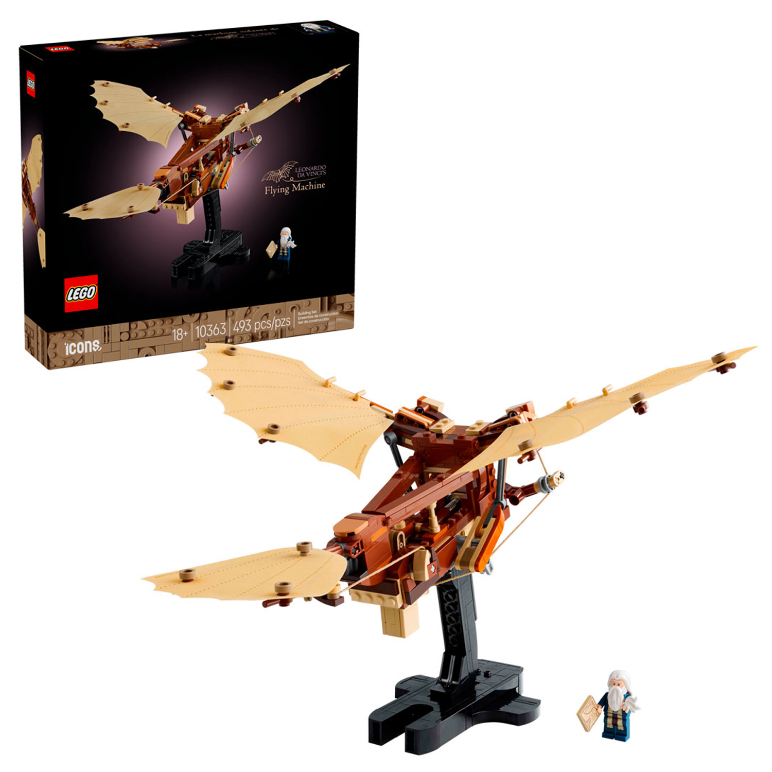 Конструктор LEGO Icons Летающая машина Да Винчи блочный - фото 1