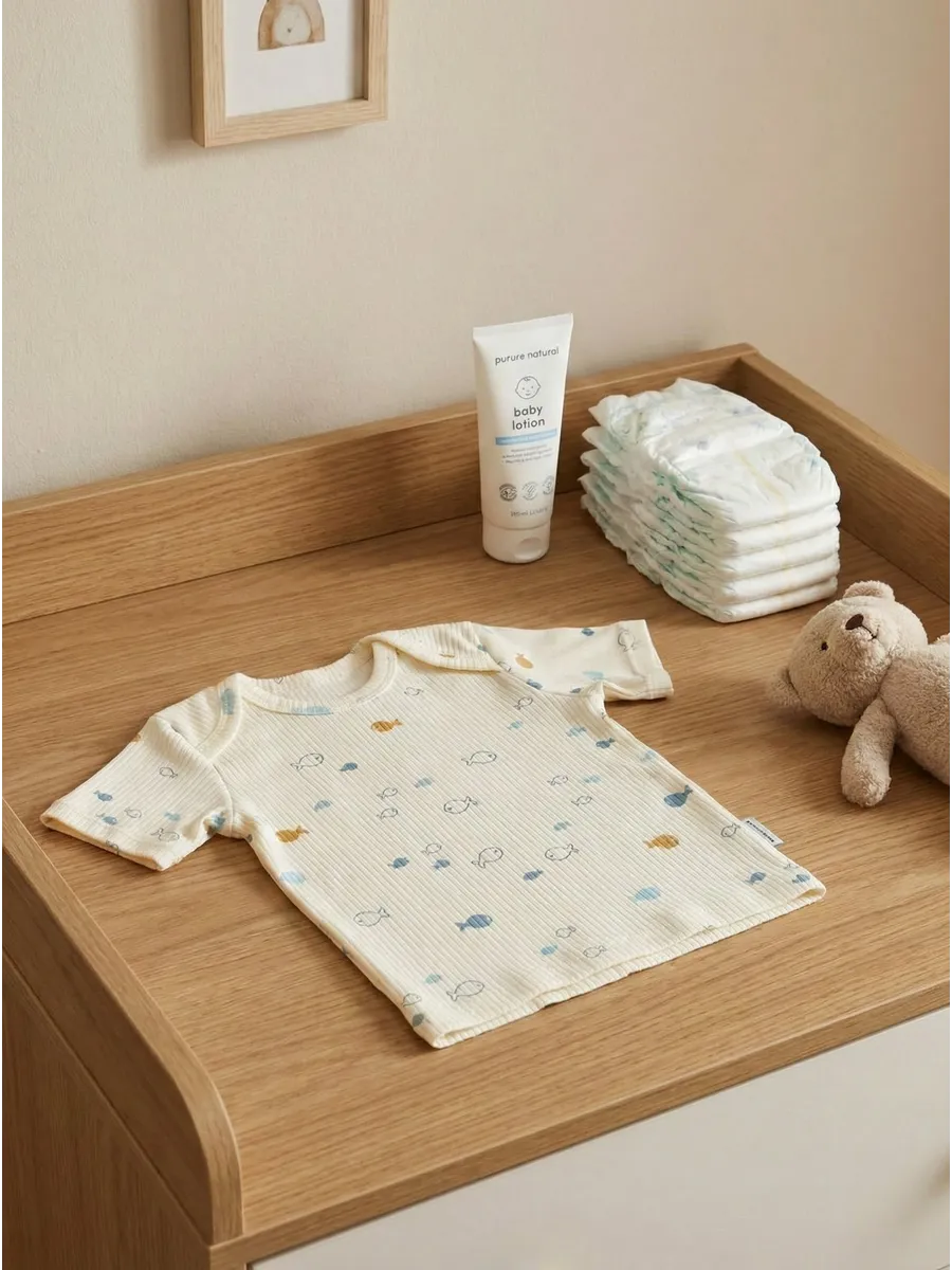 Футболки 3 шт Супер Пупс нбр/3пр/футб/голубыерыбки - фото 4