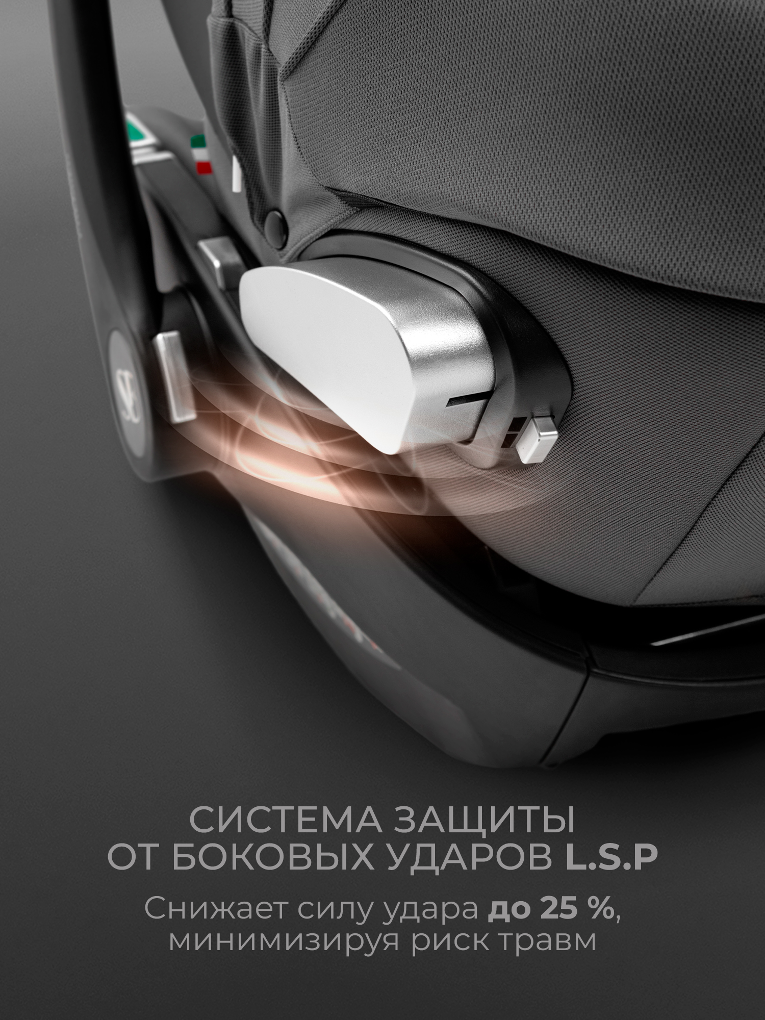 Автокресло Sweet Baby Premier WG06 Pro Grey 0 (0 -13 кг) серый - фото 6