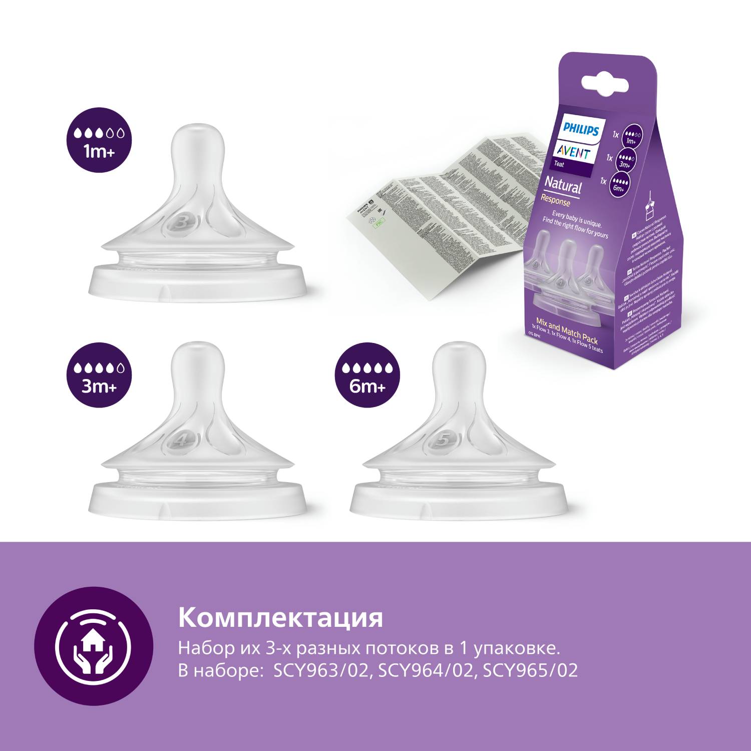Соска Philips Avent Natural силикон 3 шт. - фото 16