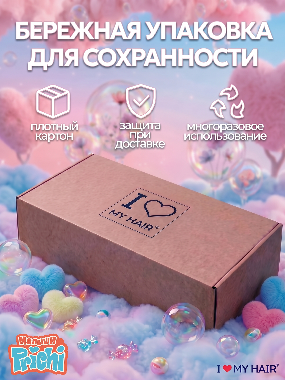 Набор массажная расческа, расческа, щетка I LOVE MY HAIR розовый искусственная щетина 2 предм. - фото 6
