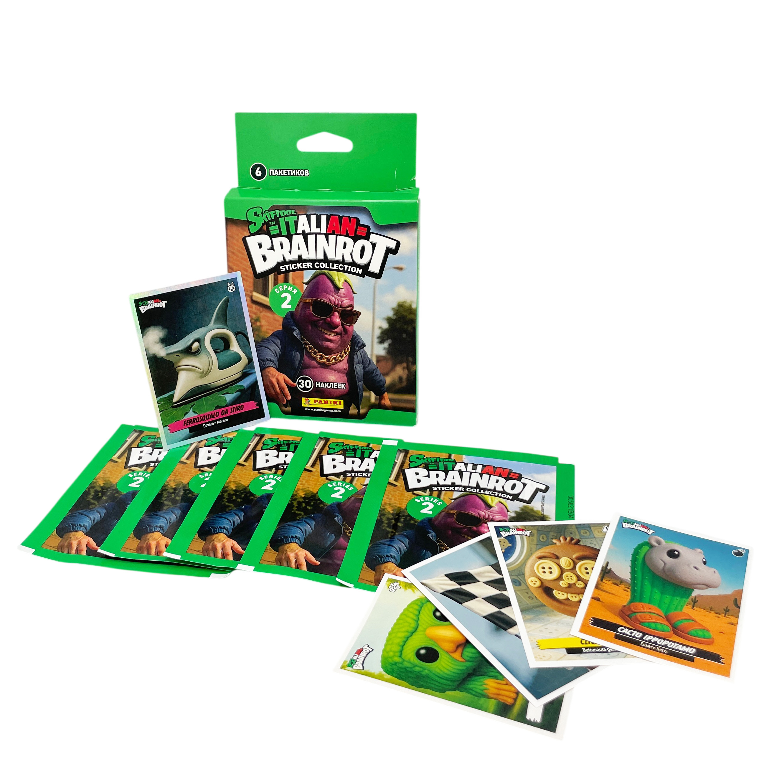 Наклейки Panini Skifidol Brainrot Italy 2026 12 шт. - фото 6