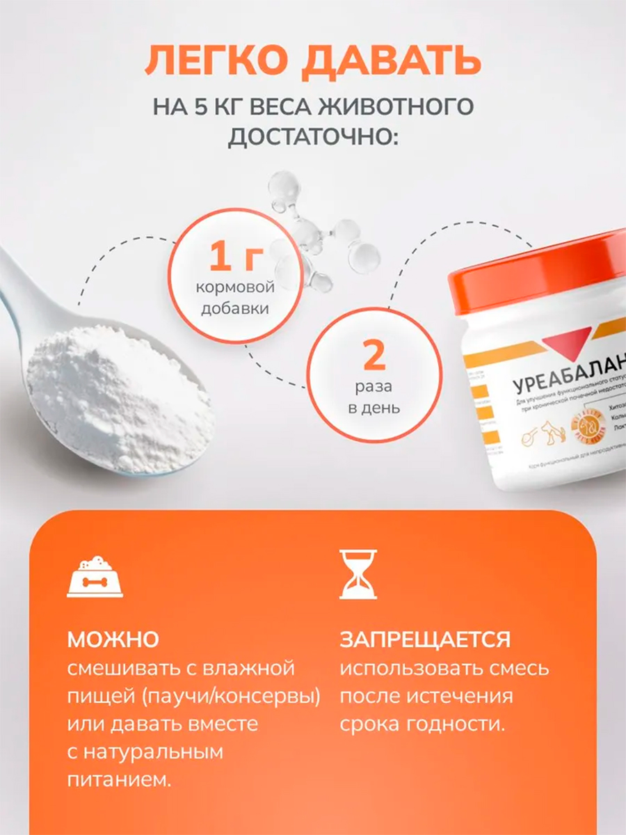 Кормовая добавка Pets health Уреабаланс при ХПН 300 гр - фото 3