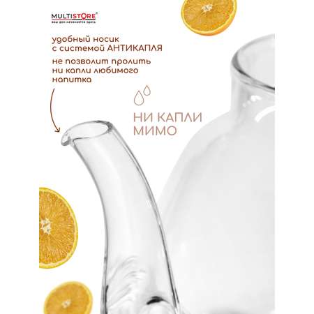Чайник заварочный стеклянный Multistore 1100 мл