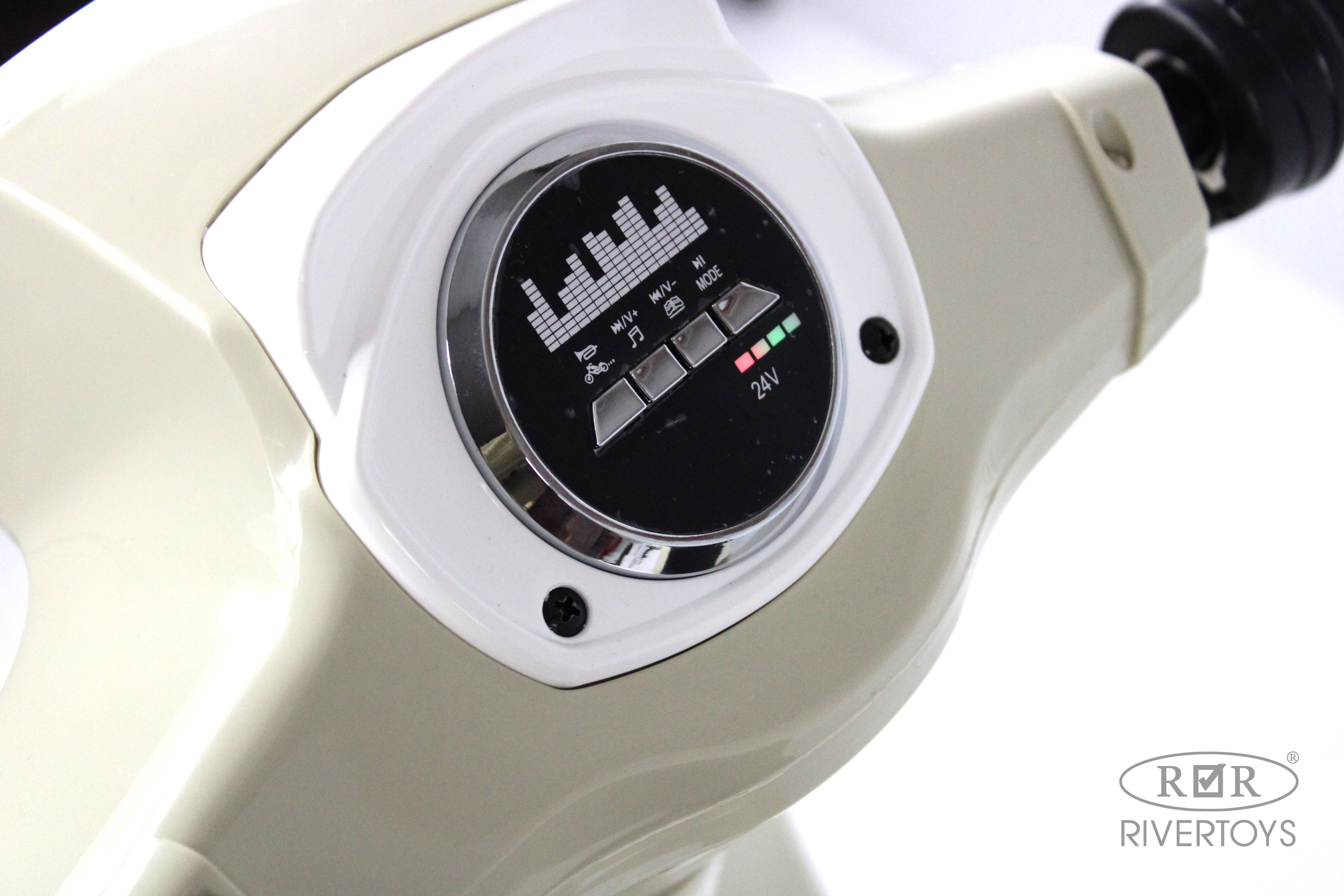 Электромотоцикл RIVERTOYS A111AA-MOTO-BEIGE - фото 9