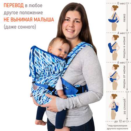Рюкзак-кенгуру Чудо-чадо «BabyActive Choice» от 0 мес голубой