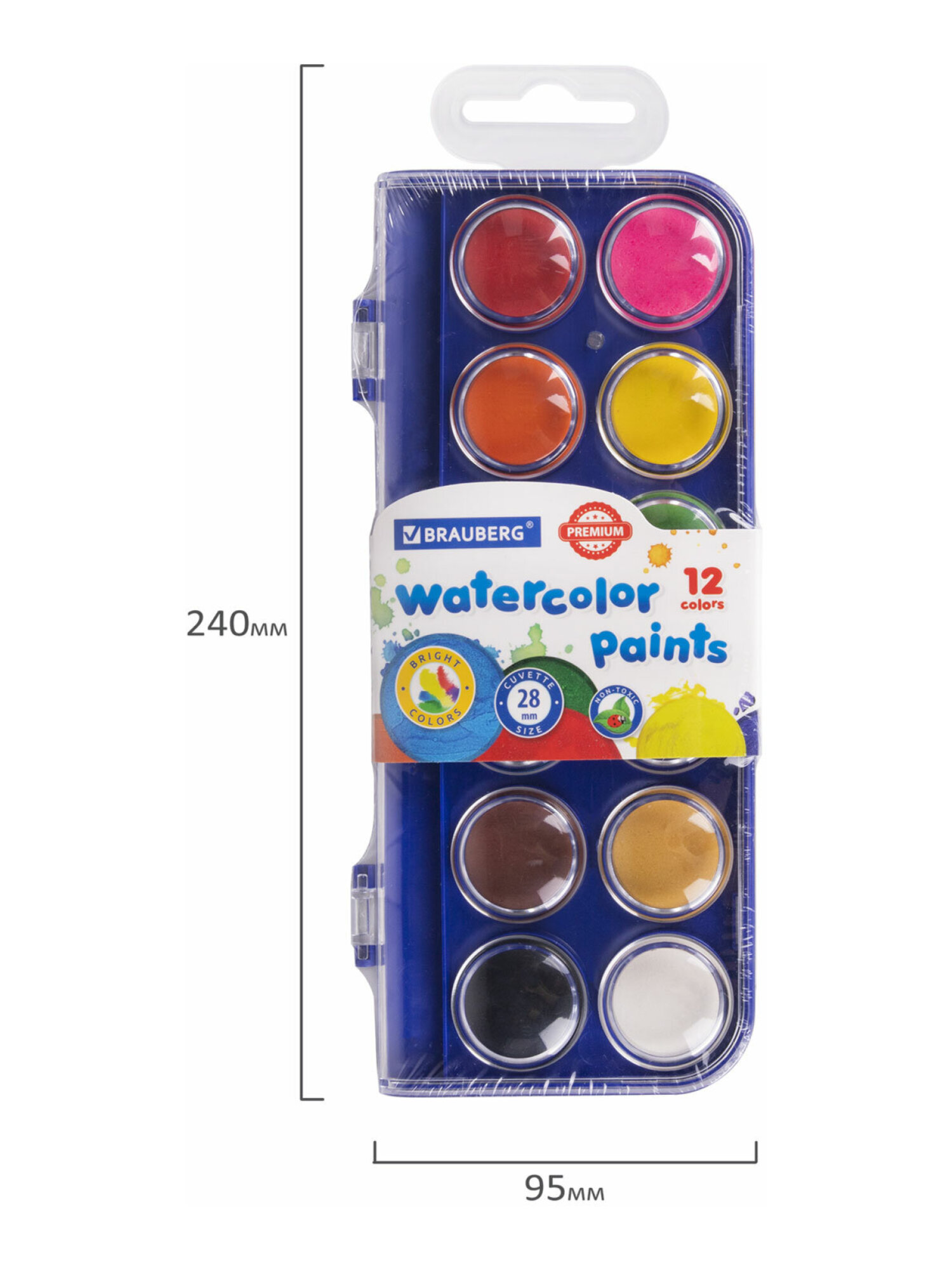 Краски акварель Brauberg 12 цв. - фото 10