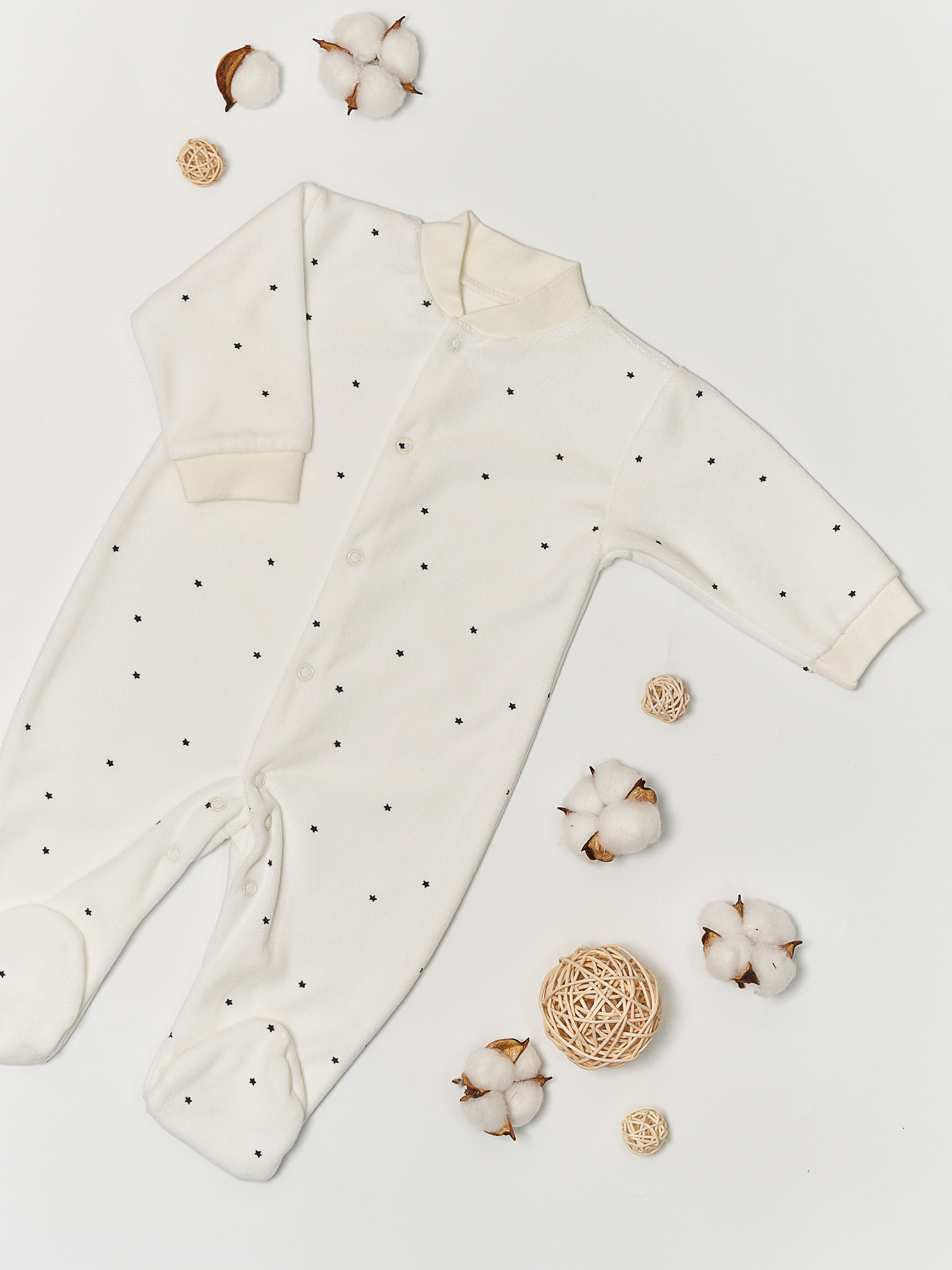 Комбинезон МАЛЫШЕЕВО Звезды белый - фото 7