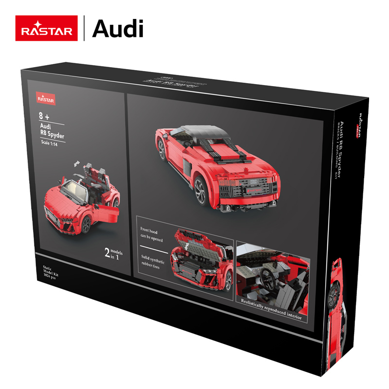 Конструктор Rastar Audi R8 Spyder блочный - фото 11