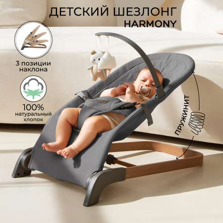 Детский шезлонг Amarobaby Harmony графит