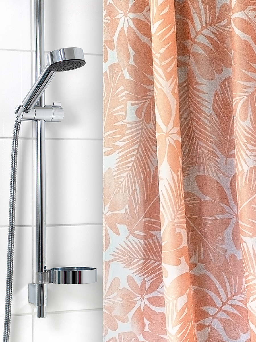 Штора для ванной комнаты и душа VILINA текстильная водоотталкивающая 180х180 см полиэстер - фото 7