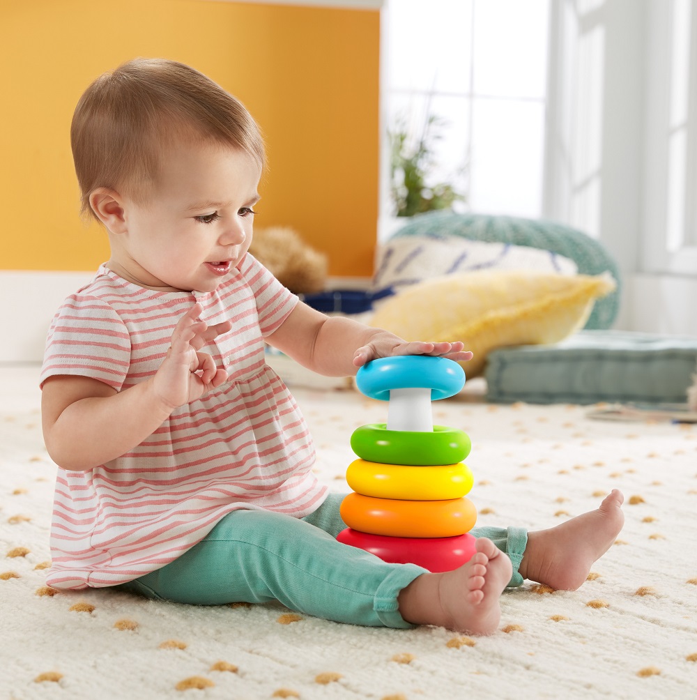 Игрушка Fisher Price пирамидка Складывай и толкай - фото 5