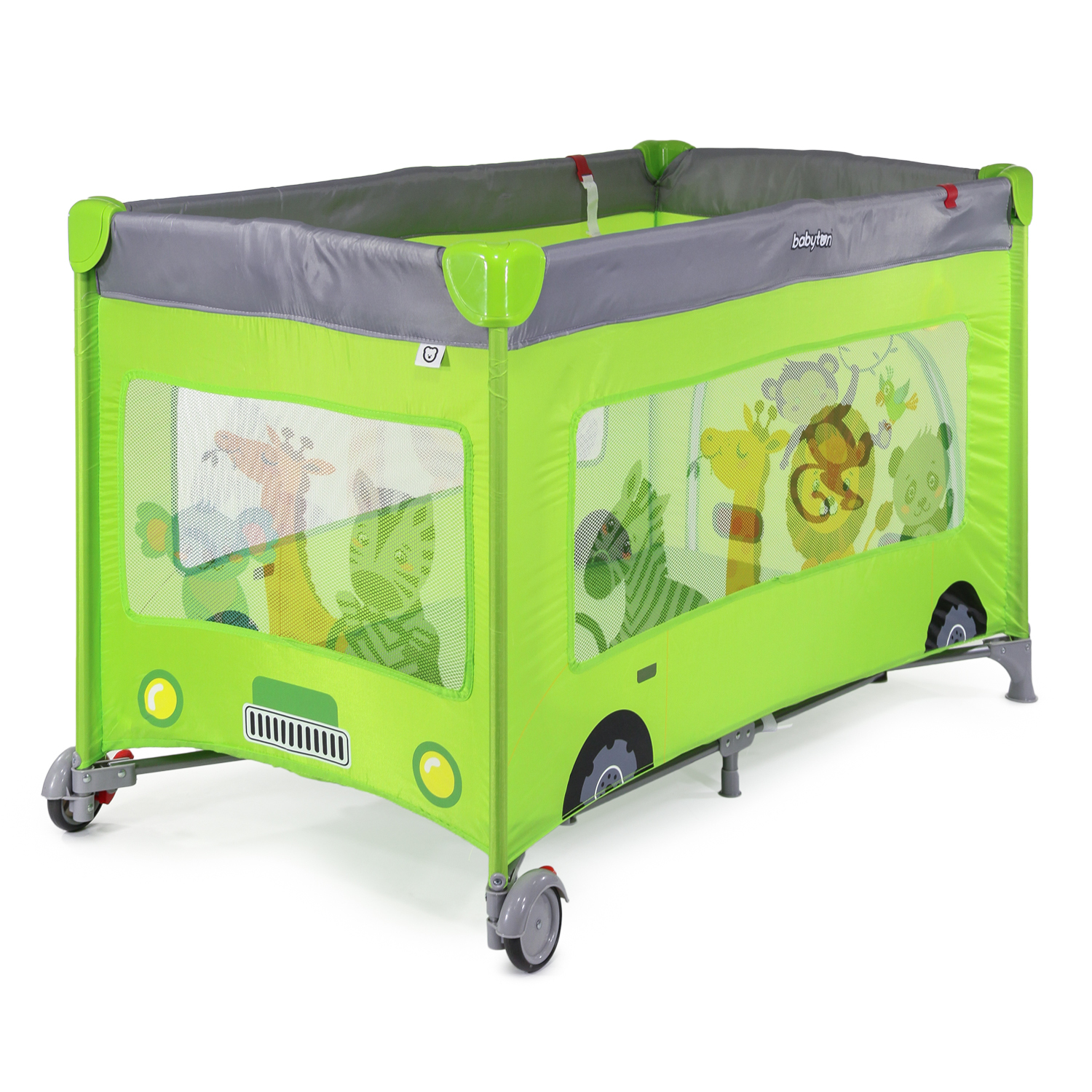 Кровать-манеж Babyton Green bus G120 - фото 6