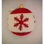 Украшение ёлочное Магия праздника Шар красный со снежинкой