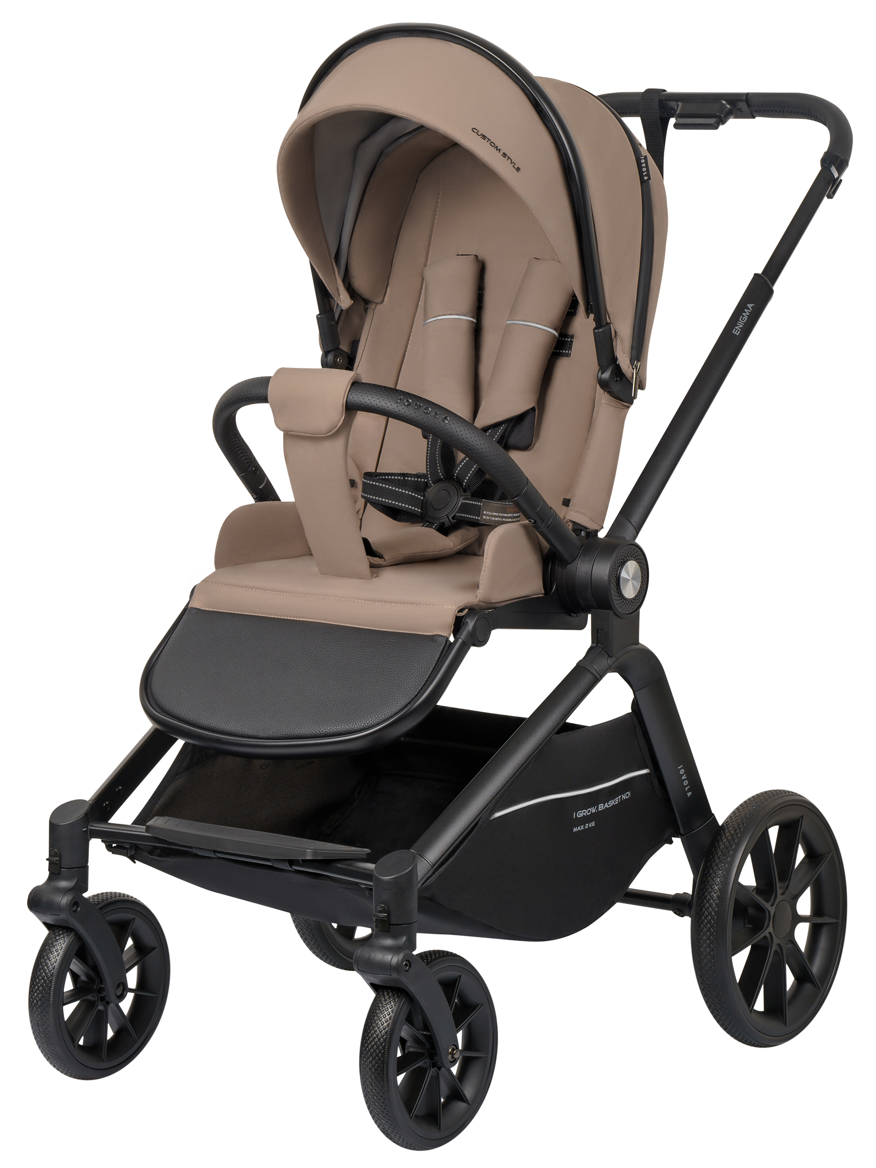 Коляска 2в1 JOVOLA Enigma универсальная коричневый - фото 19