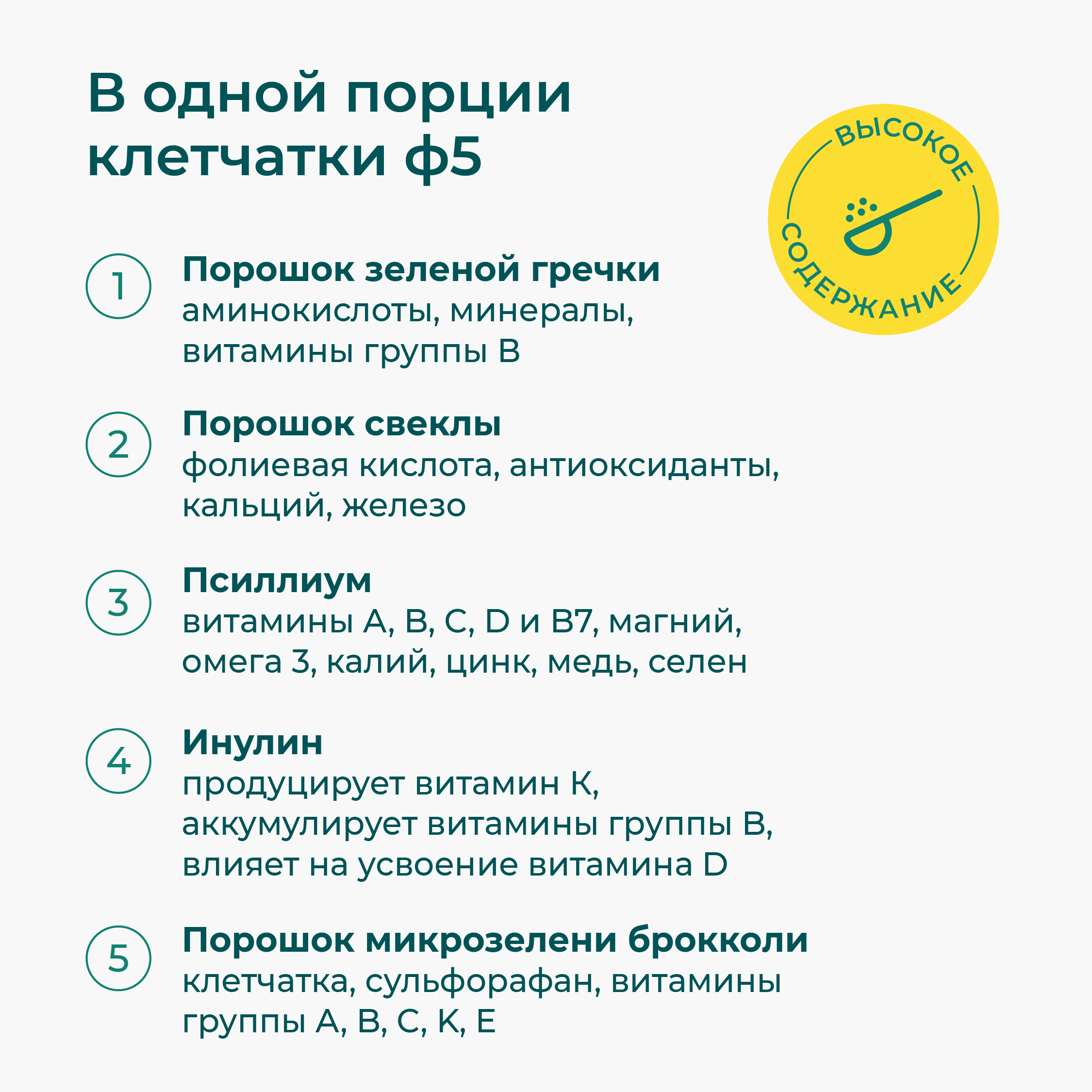 Клетчатка F5 с инулином LeafToGo для похудения и очищения - фото 3