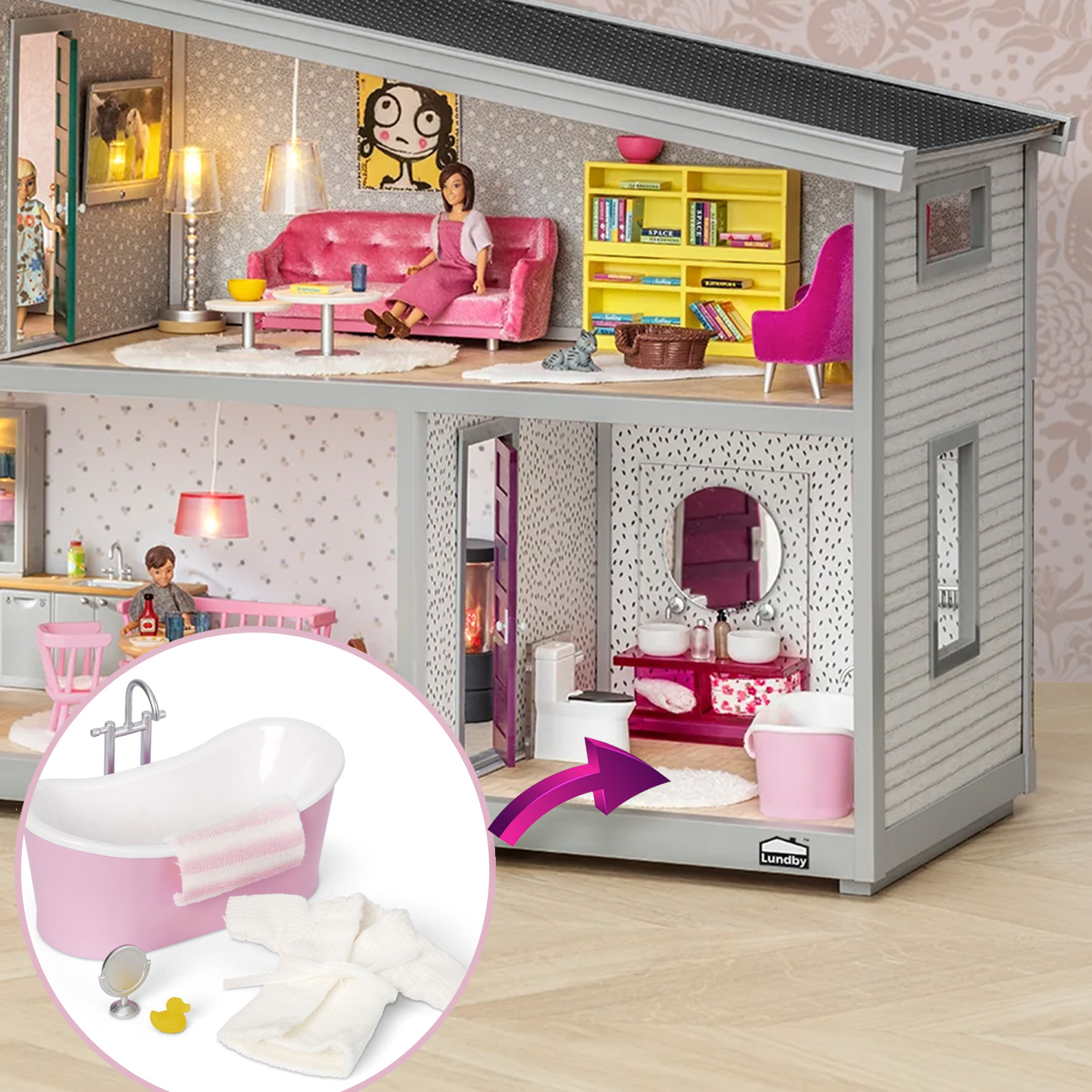 Домик для кукол Lundby с мебелью LB_60306300 - фото 4