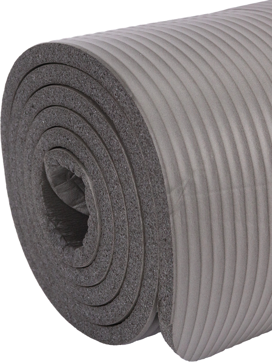 Коврик спортивный U-TURN для фитнеса и йоги серый - фото 9