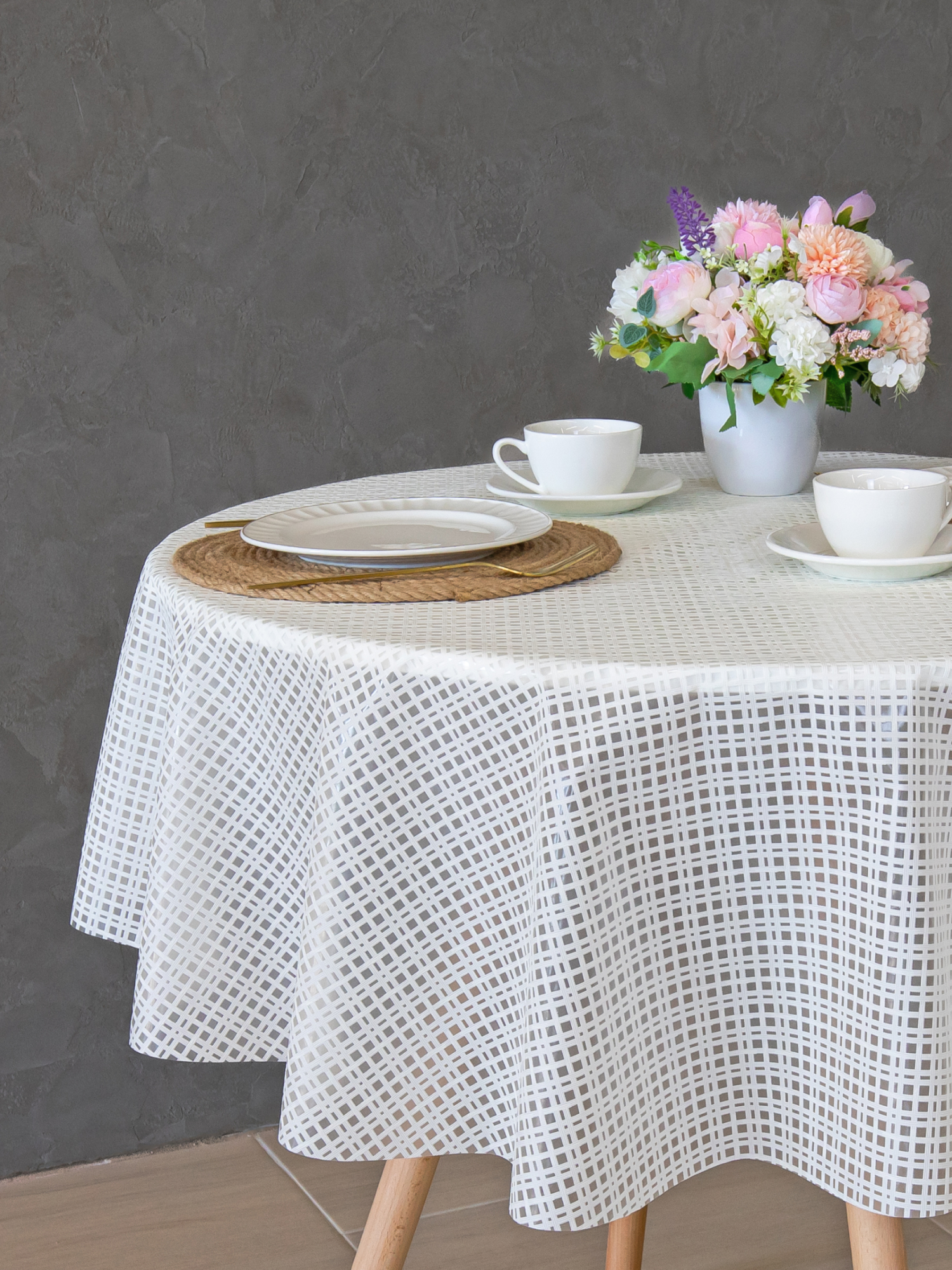 Скатерть круглая на стол VILINA Элегия d-128 см - фото 6