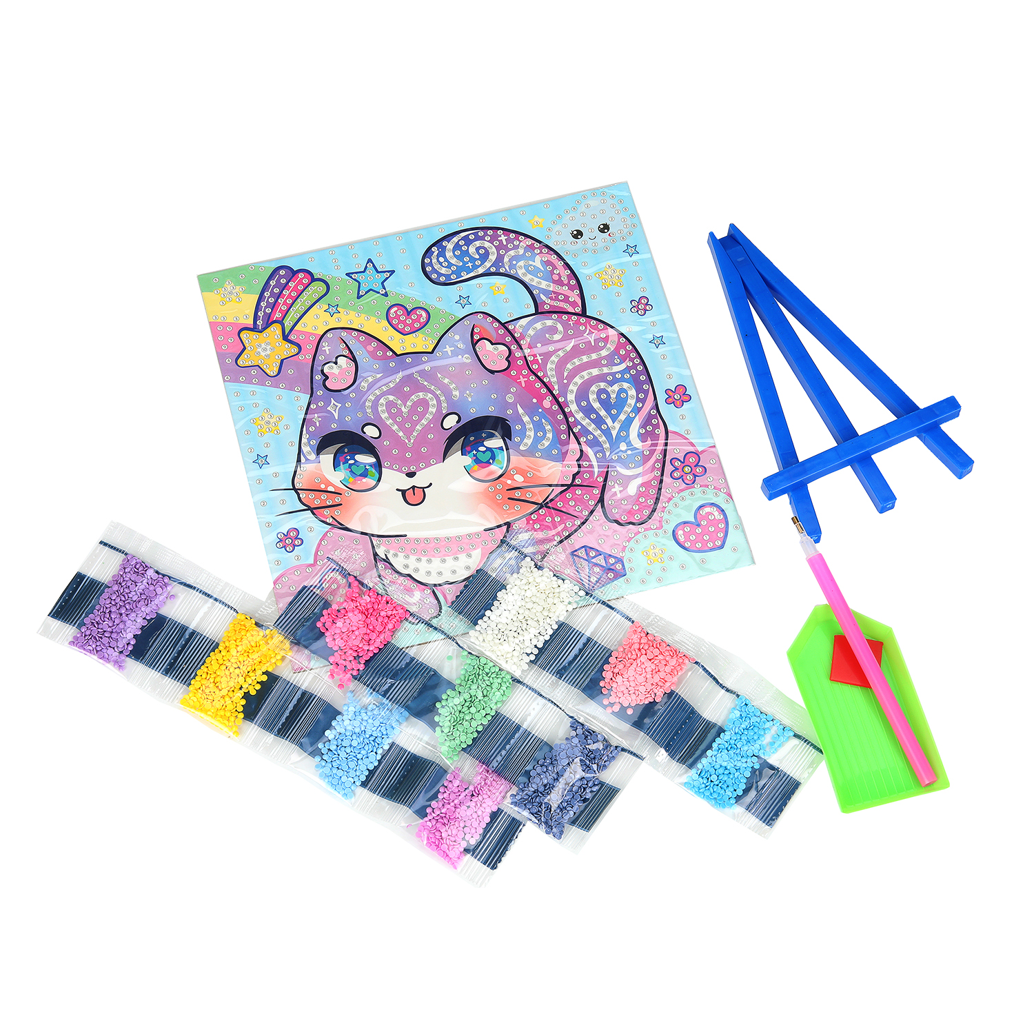 Алмазная мозаика Multiart Радужный котик - фото 2