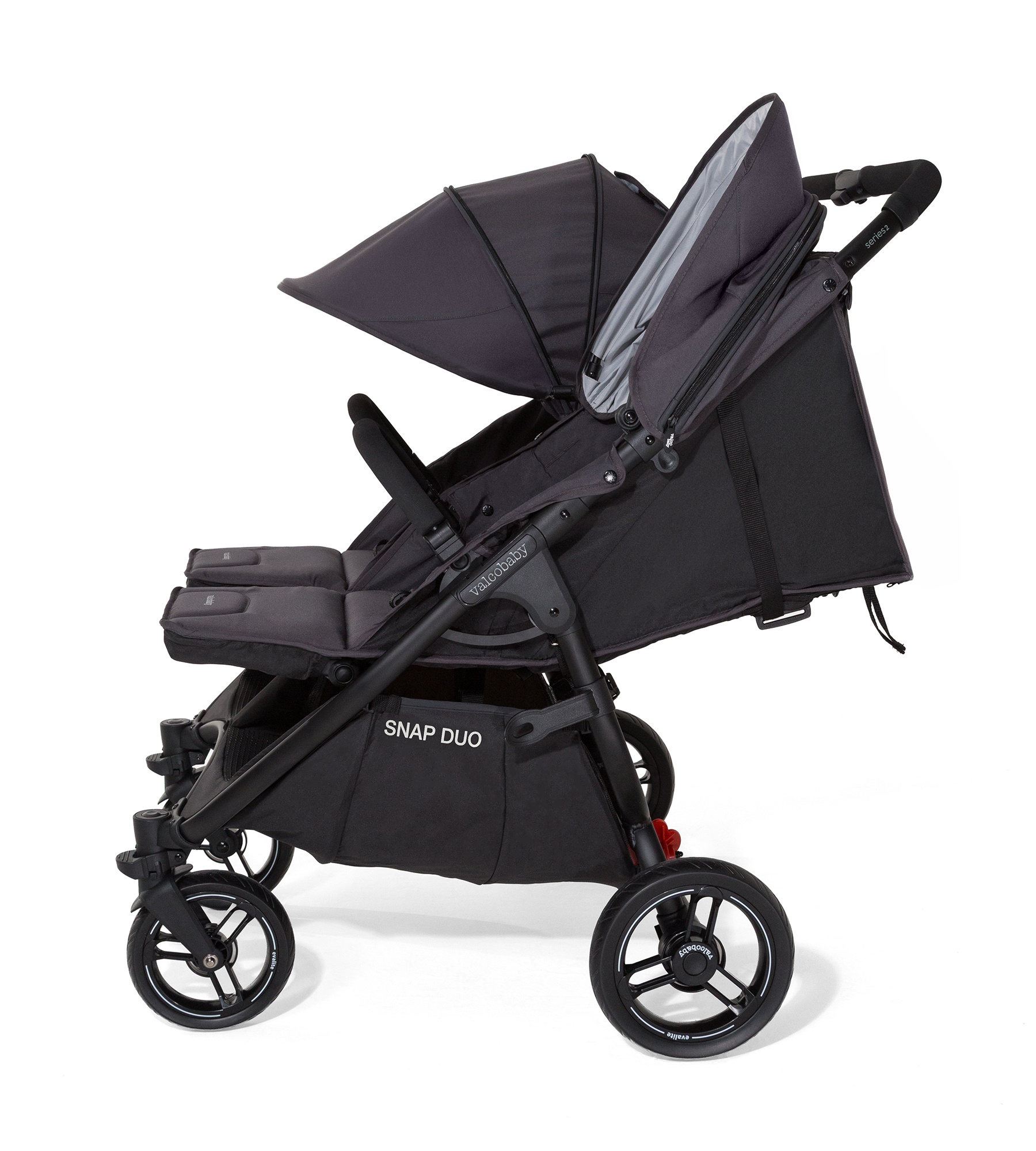 Коляска прогулочная для двойни Valco baby Snap Duo серый - фото 12