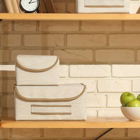 Коробка для хранения CASY HOME с крышкой 35х28х18см ВО-023