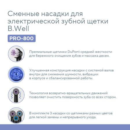 Насадка электрическая B.Well 3 шт.