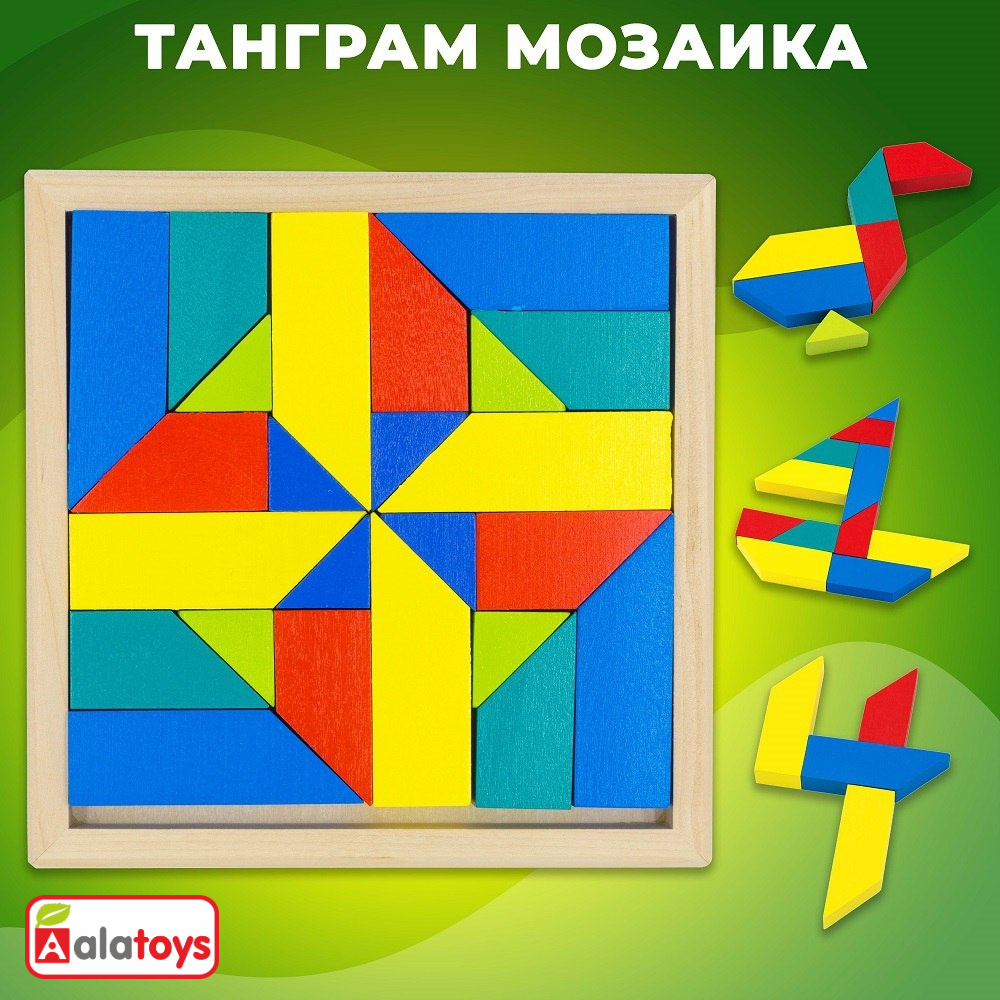 Игрушка Alatoys рамка-вкладыш Танграм в ассортименте - фото 1