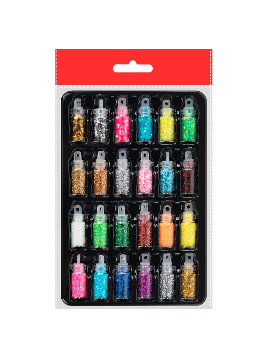 Набор для творчества Остров Сокровищ блестки 24 вида - фото 6