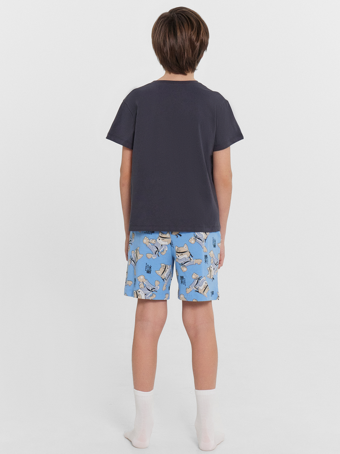 Пижама Mark Formelle (Марк Формэль) 563322-1/графит +ниндзя на голубом - фото 3