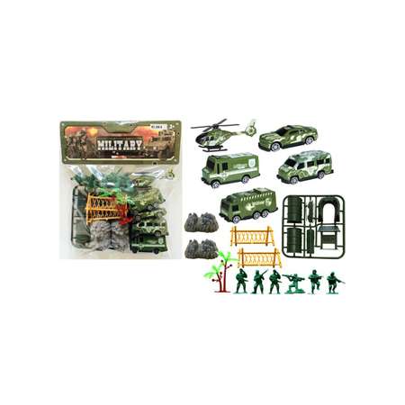 Игровой набор Наша Игрушка машинки и солдатики
