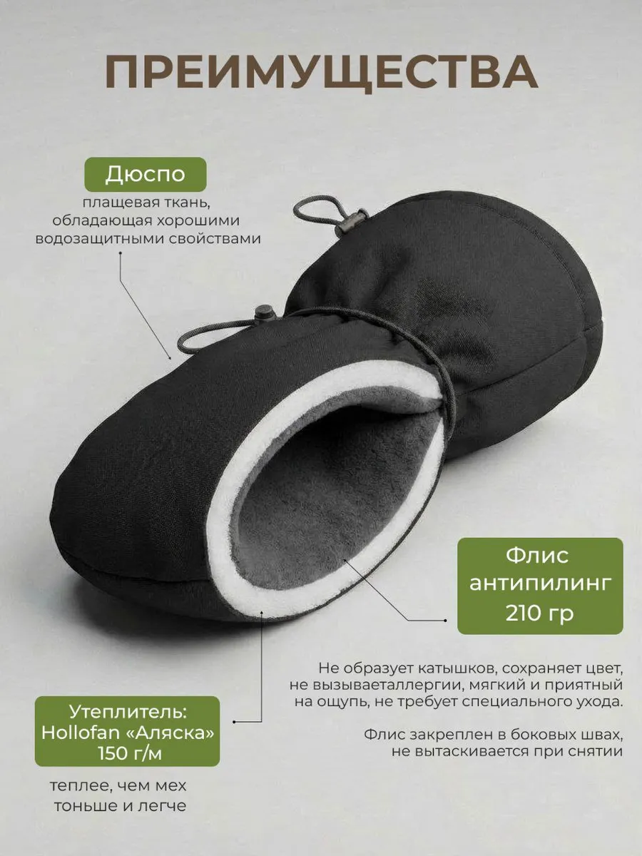 Варежки Little Kiddy varegki_demiтемно-серый - фото 8