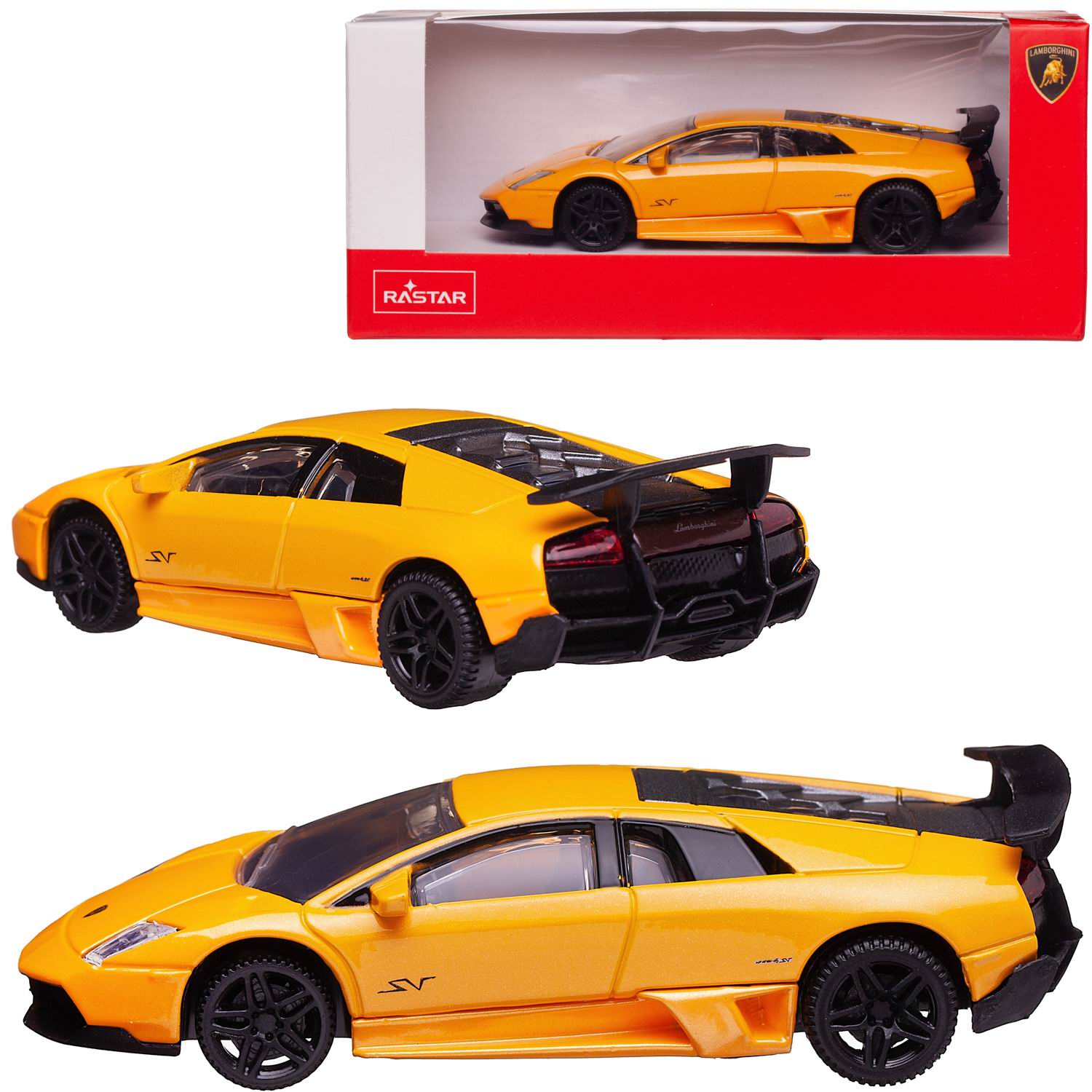 Автомобиль Rastar Lamborghini 1:43 желтый 39500Y - фото 3