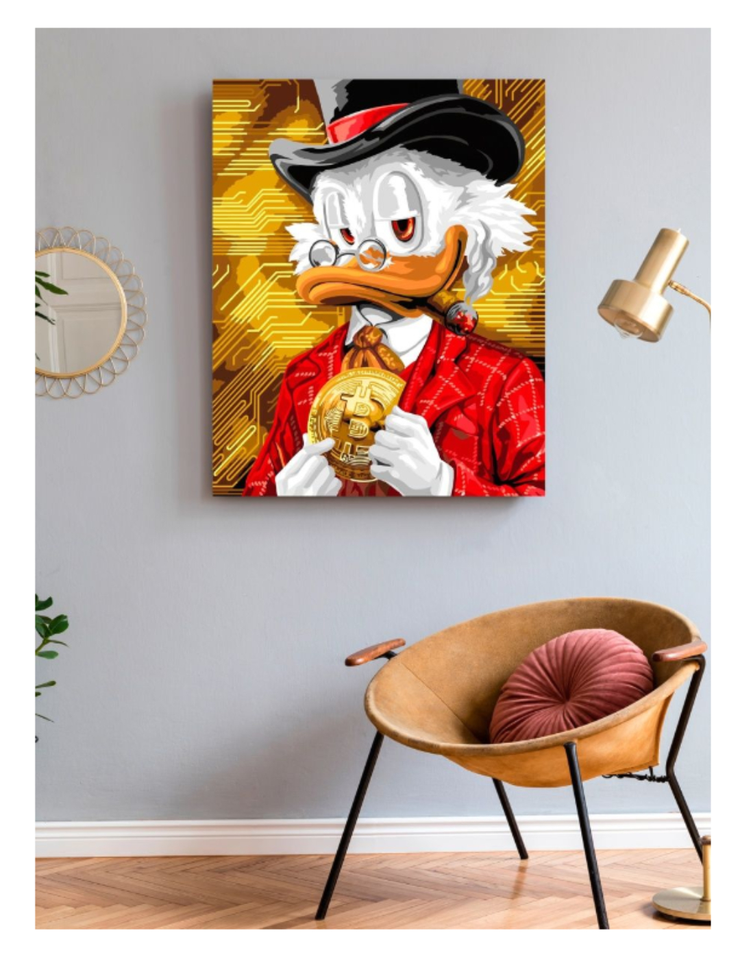 Картина по номерам Hobby Paint Скрудж МакДак и биткоин в ассортименте - фото 3