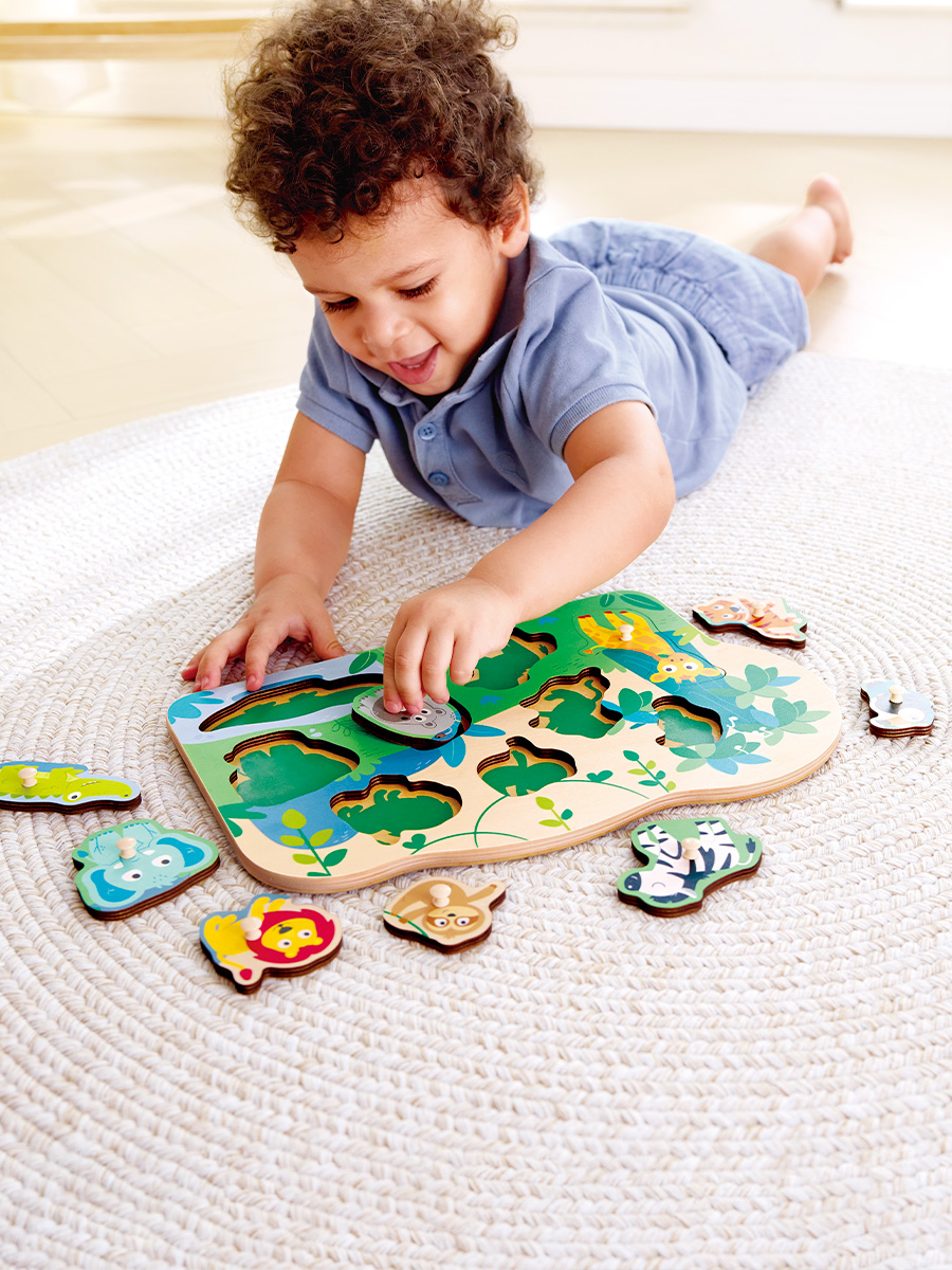 Игрушка Hape рамка-вкладыш Дикие животные - фото 1