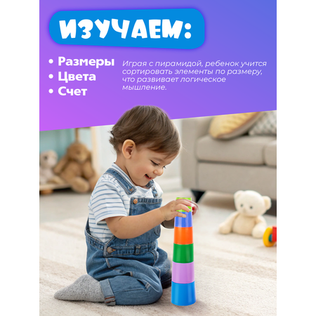 Игрушка СТРОМ пирамидка Башня