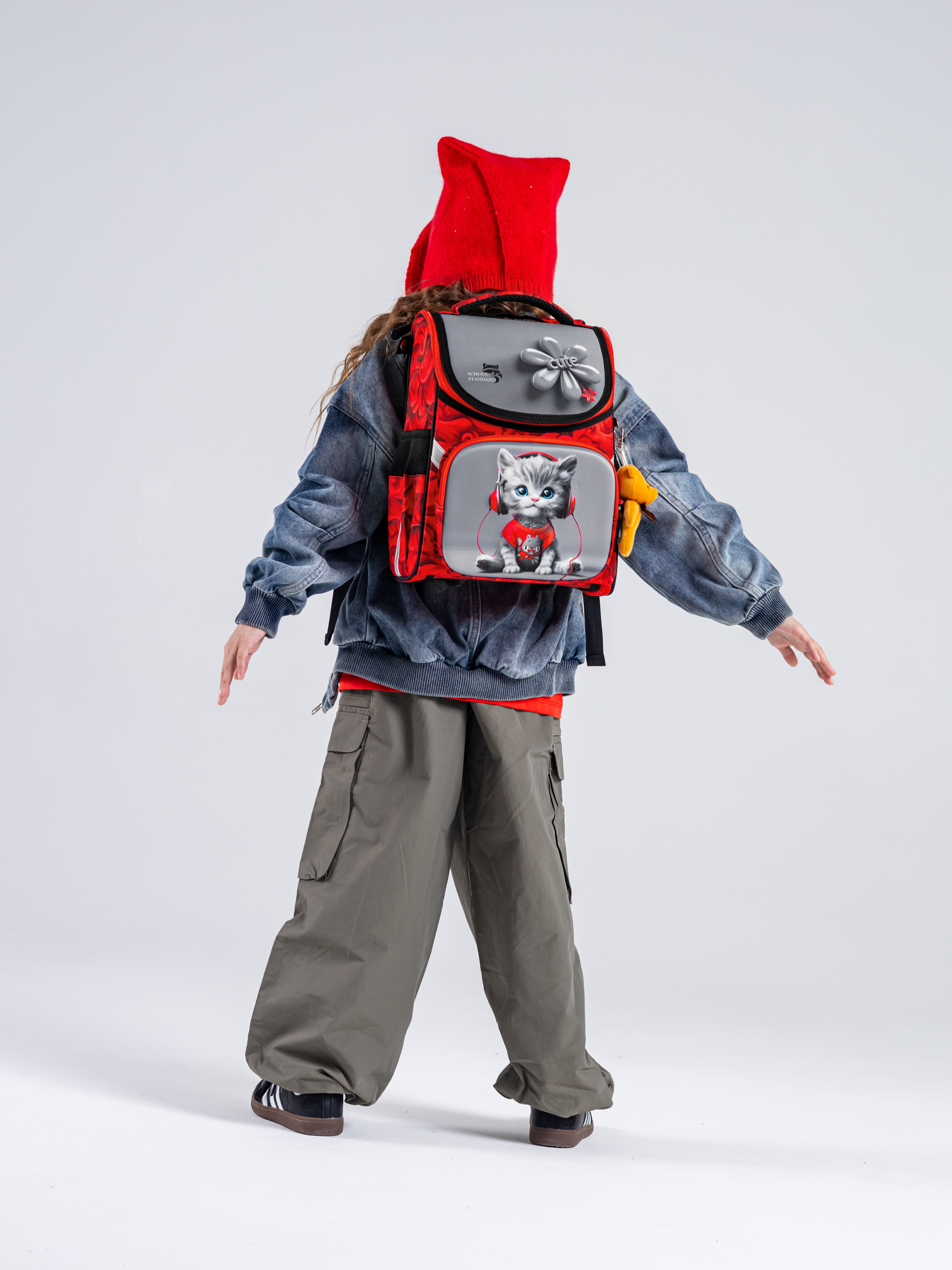 Ранец School Standard начальной школы 4 в 1 + мишка - фото 4