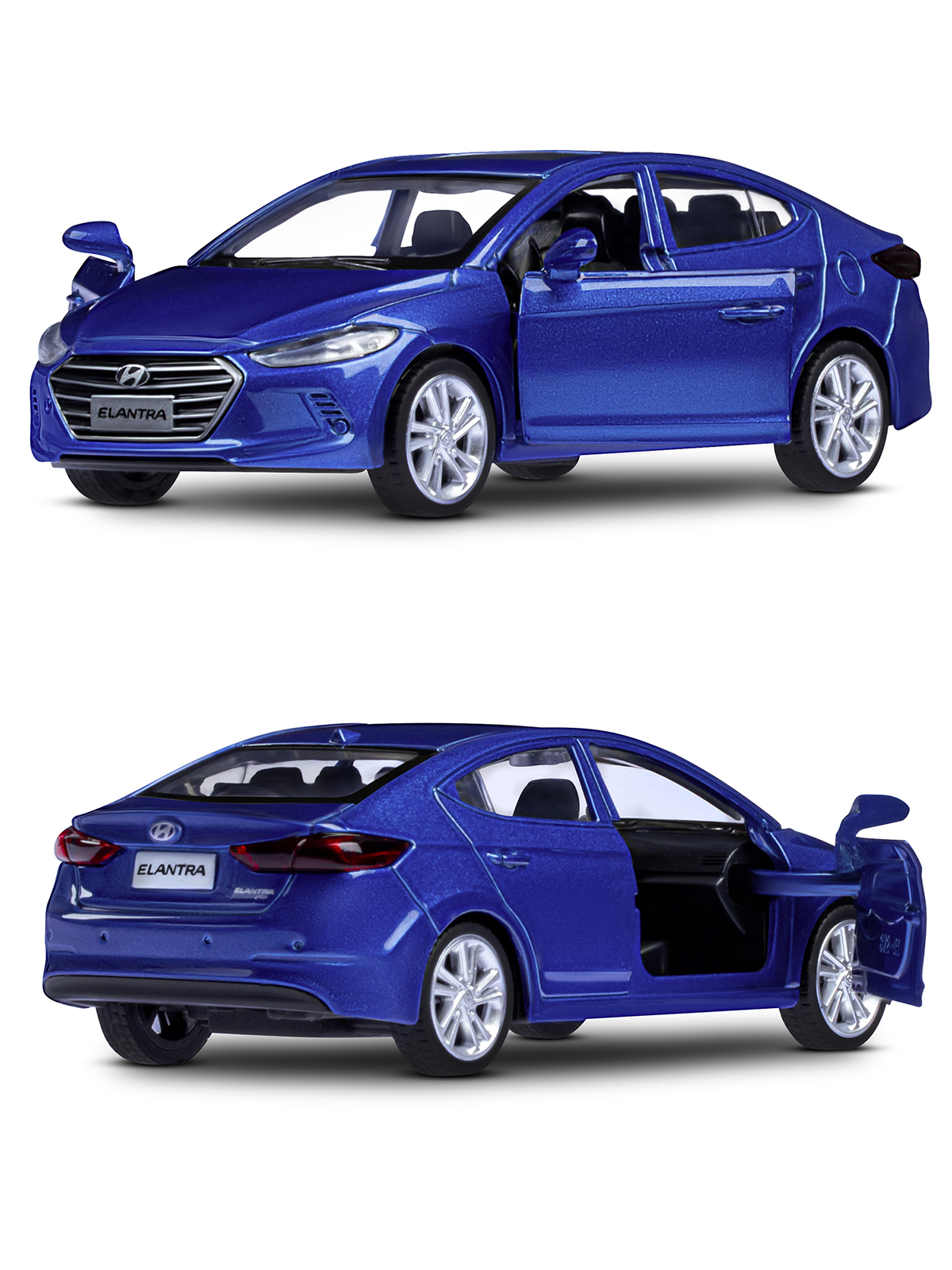 Автомобиль АВТОпанорама Hyundai Elantra 1:40 синий JB1251439 - фото 6