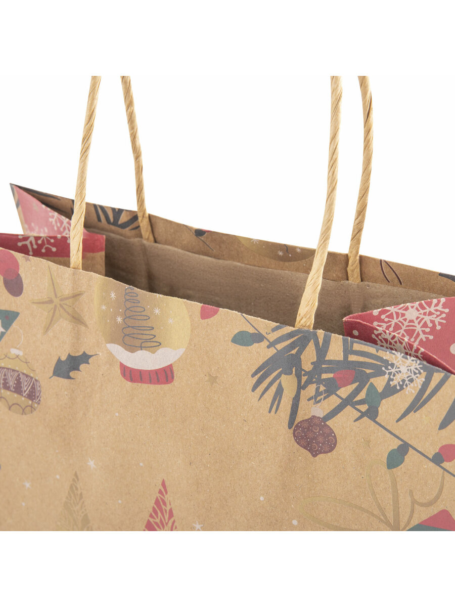Пакет новогодний подарочный Золотая сказка набор 10 штуки Merry Christmas - фото 6