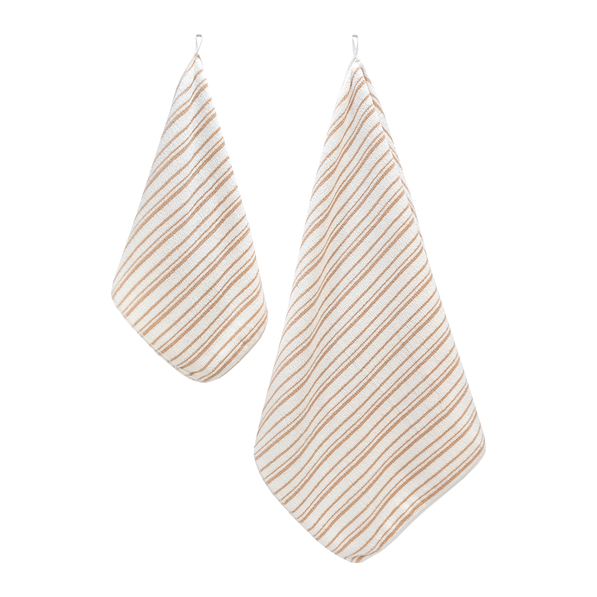 Полотенце BRAVO Лайн 35*75 + 50*100 бежевый 2 шт. - фото 2