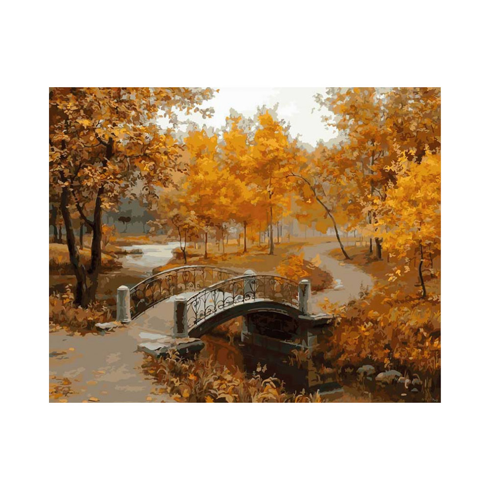 Картина по номерам Белоснежка Осенний парк - фото 1