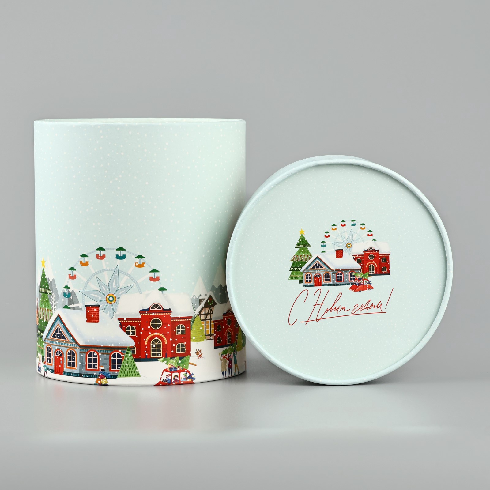 Коробка подарочная круглая Дарите Счастье "С Новым годом!", 12 х 16 см - фото 4