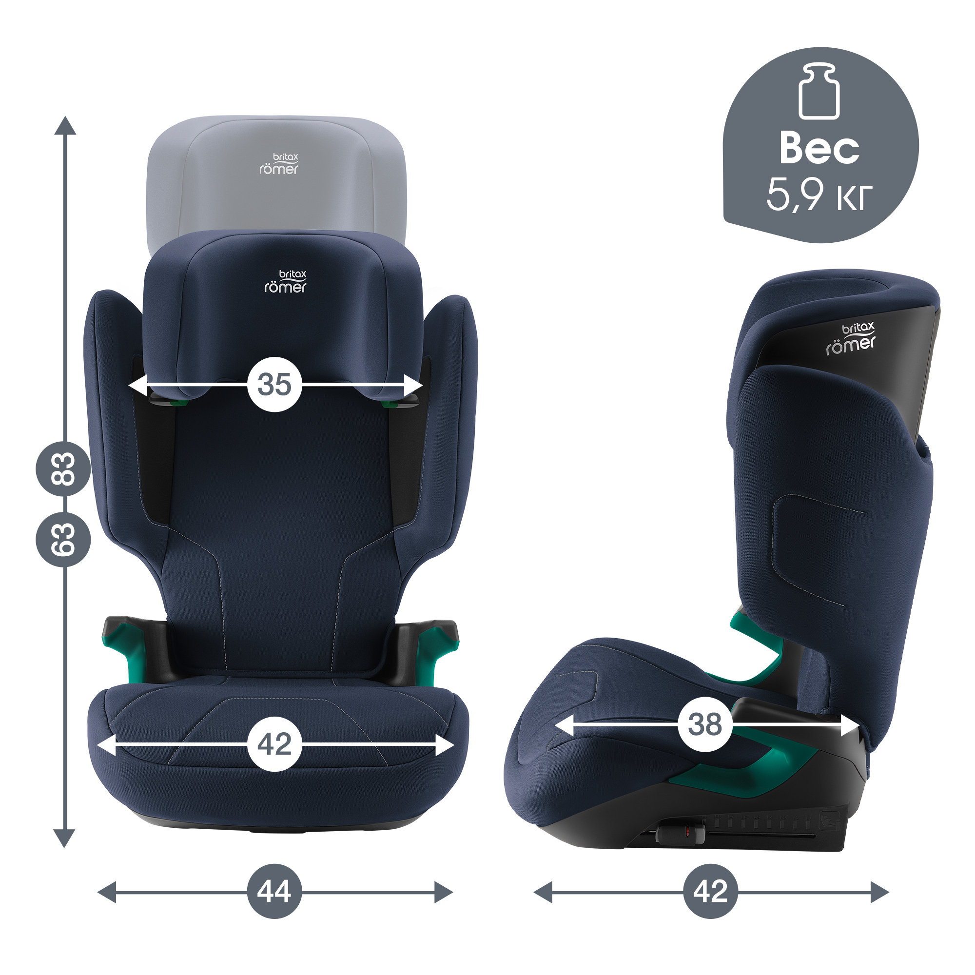 Автокресло Britax Roemer Hi-Liner Isofix 2/3 (15-36 кг) - фото 10