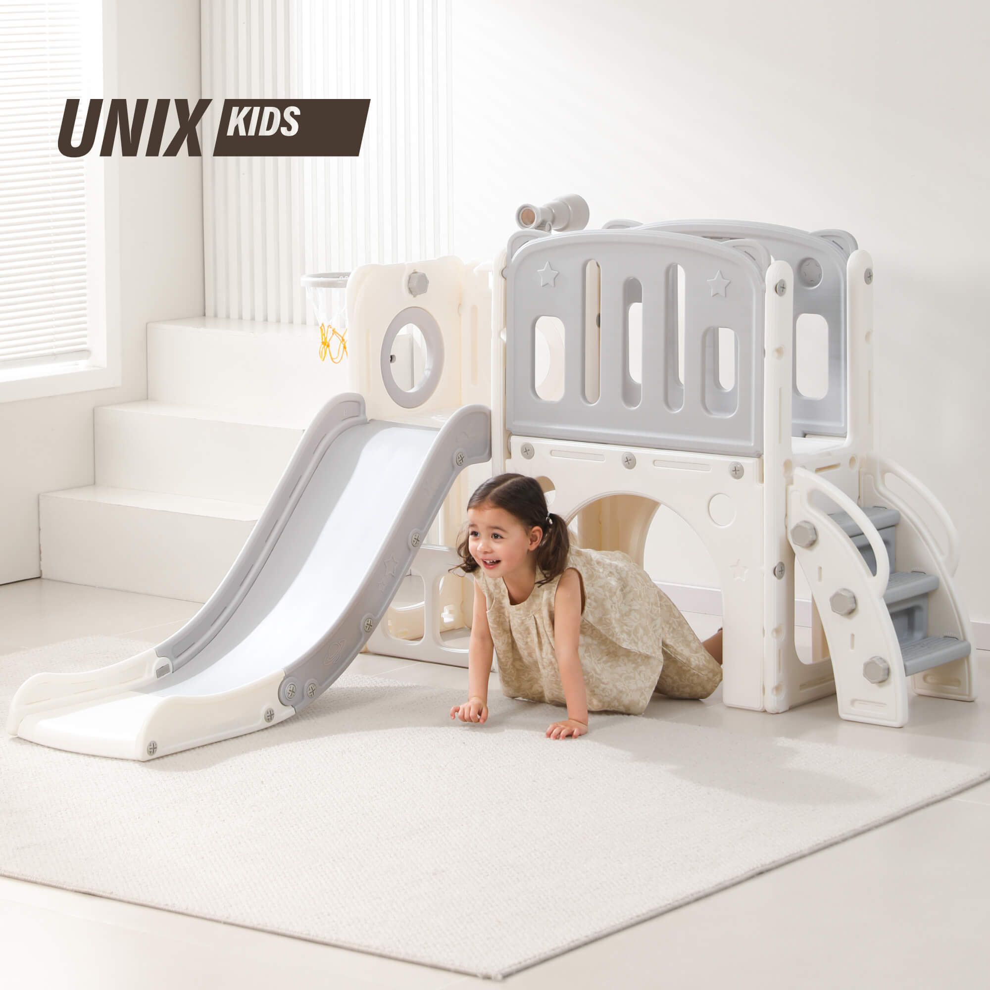 Игровой комплекс UNIX Kids Star Grey - фото 1