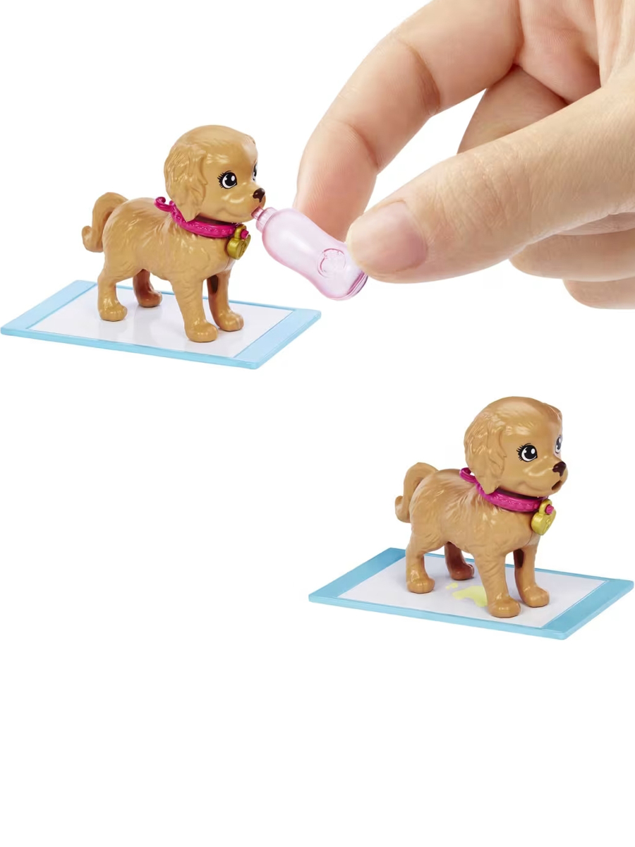 Кукла модельная Barbie Pup Adoption с питомцами HKD86 00-00019777 - фото 4