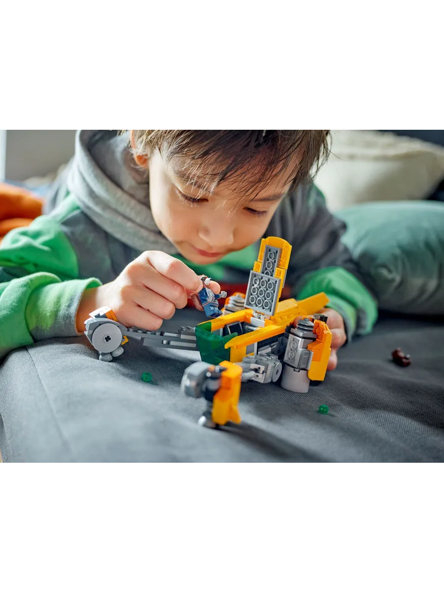 Конструктор LEGO Marvel Super Heroes Звездолёт малыша Ракеты 330 дет. - фото 9