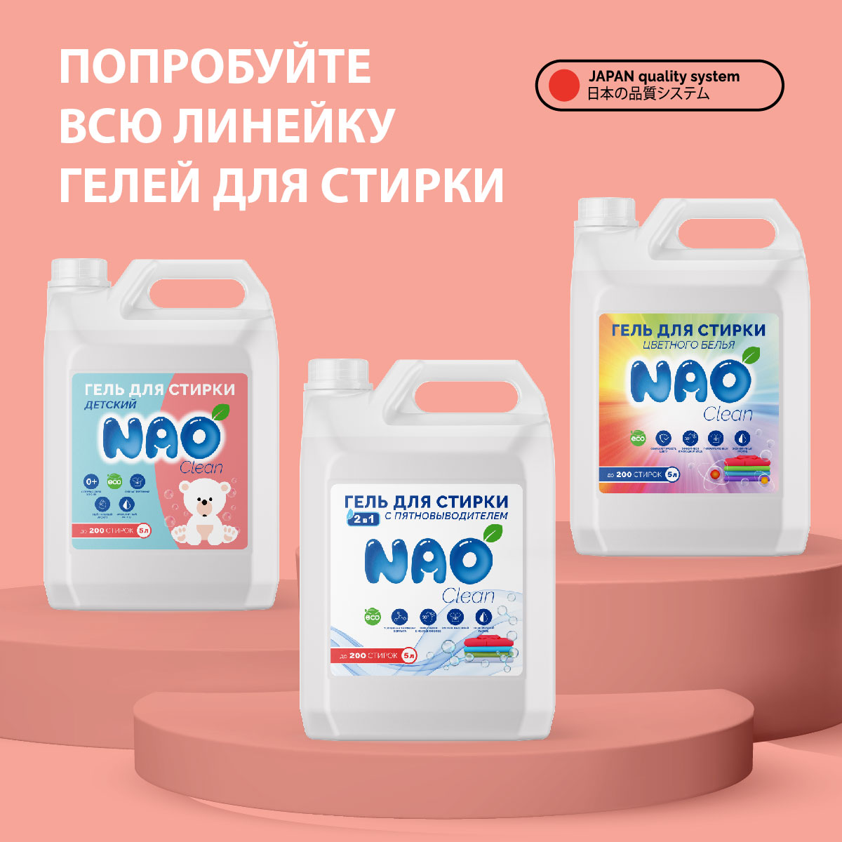 Гель для стирки NAO 5 литров автомат универсальный - фото 7